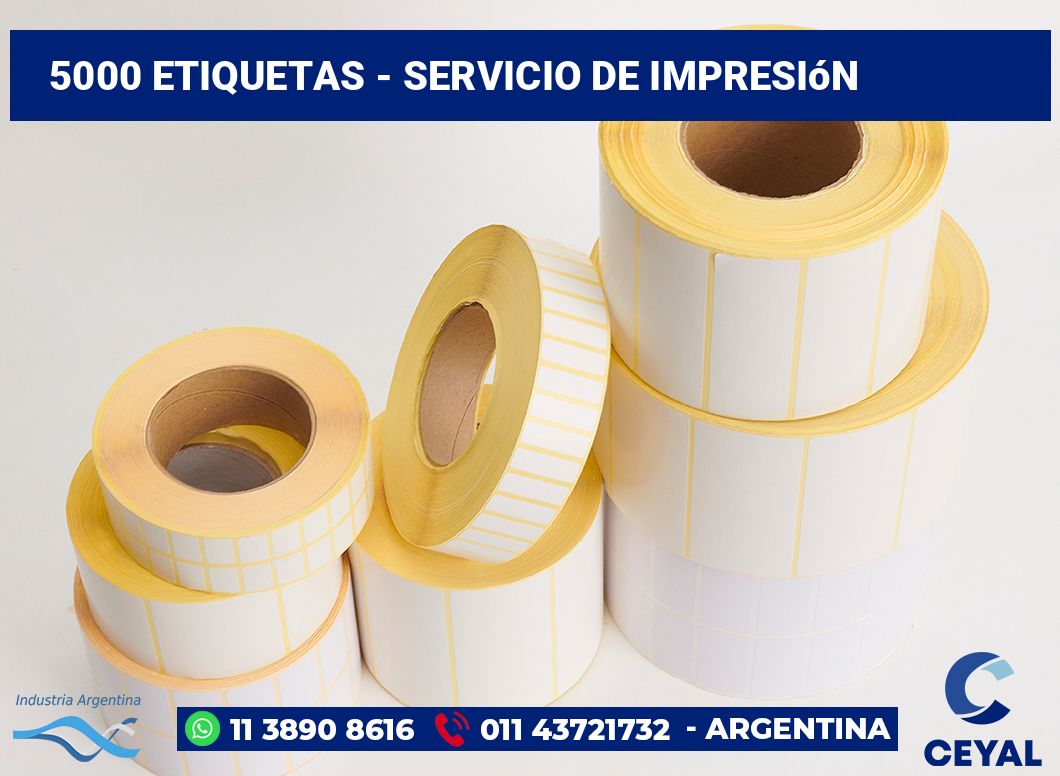 5000 etiquetas - servicio de impresión