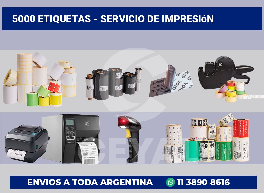5000 etiquetas – servicio de impresión