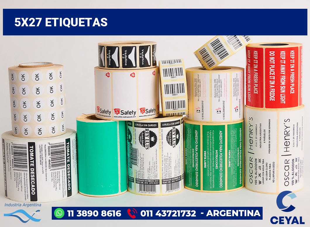 5x27 Etiquetas