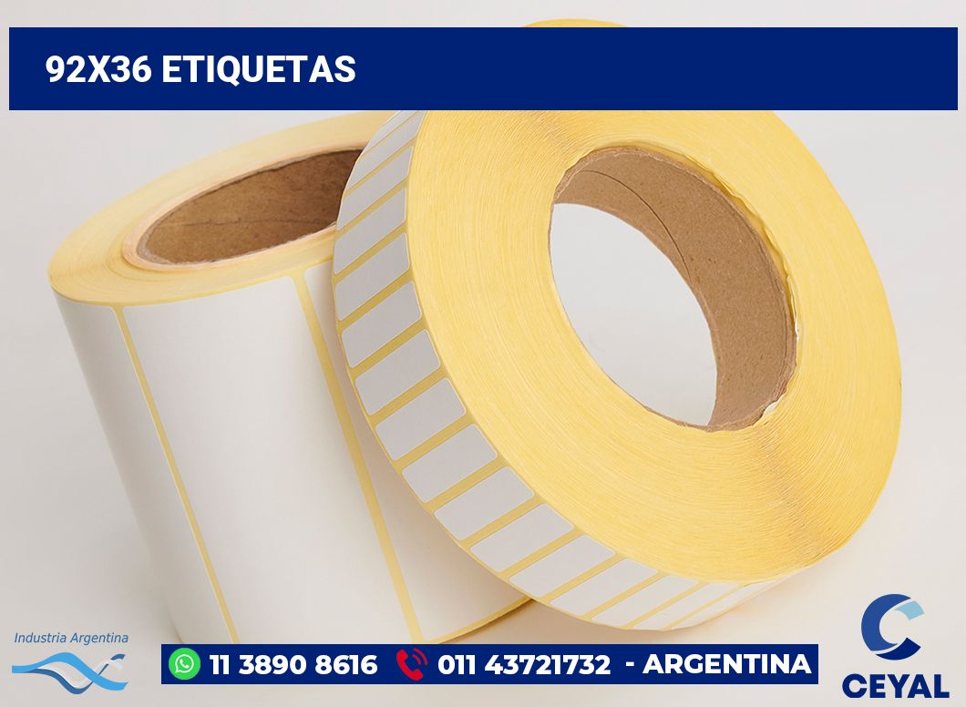 92x36 Etiquetas