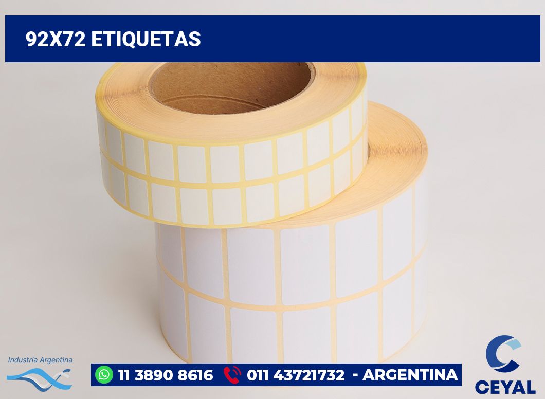 92x72 Etiquetas