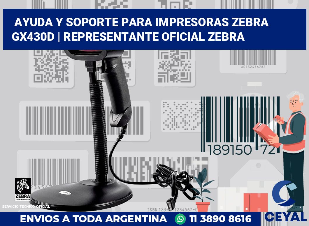 Ayuda y soporte para impresoras Zebra GX430d | Representante oficial Zebra