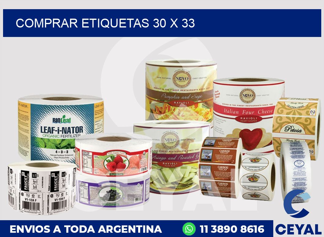 Comprar etiquetas 30 x 33