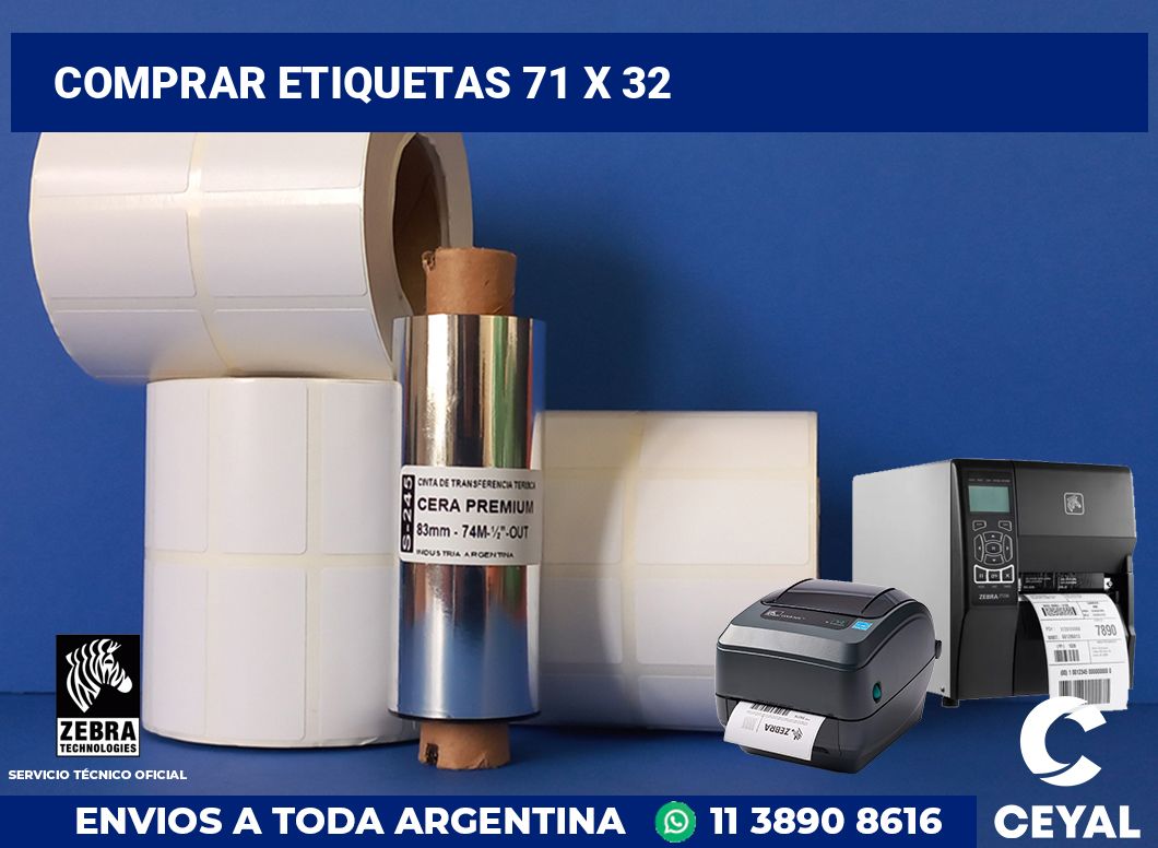 Comprar etiquetas 71 x 32