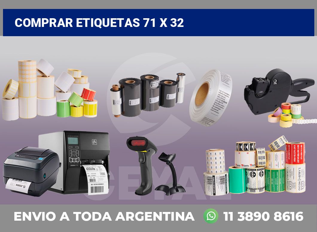 Comprar etiquetas 71 x 32
