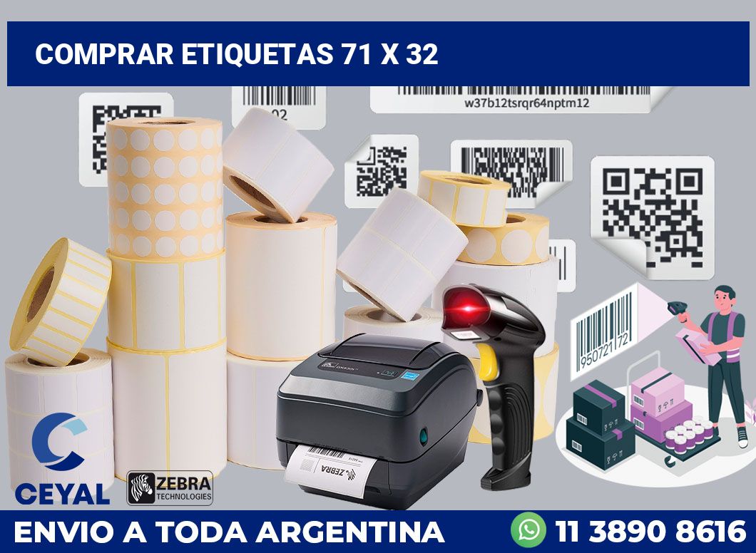 Comprar etiquetas 71 x 32