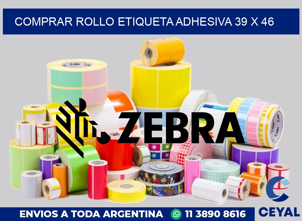 Comprar rollo etiqueta adhesiva 39 x 46