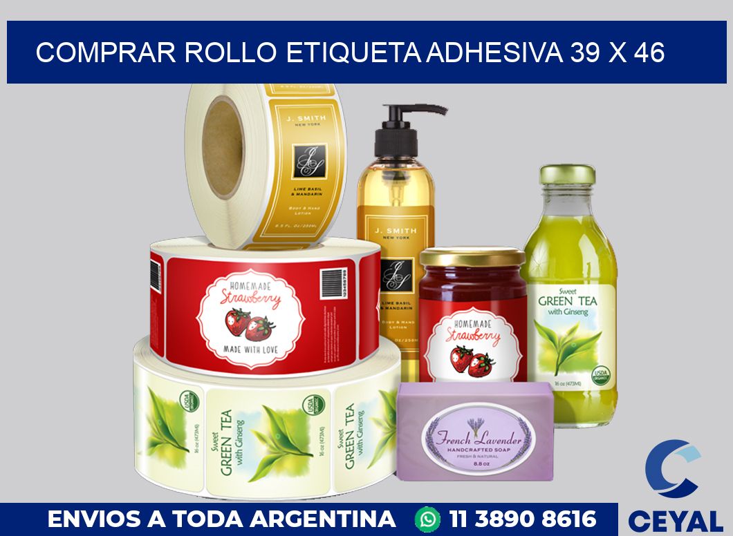 Comprar rollo etiqueta adhesiva 39 x 46