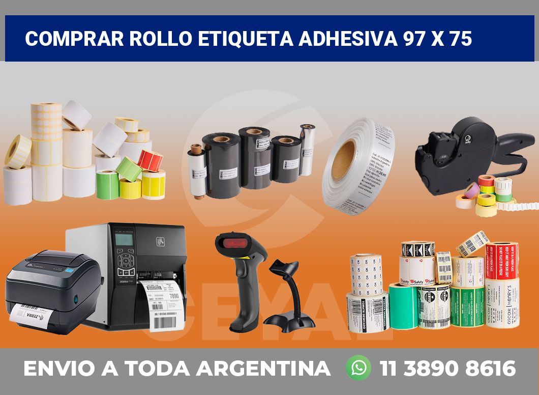Comprar rollo etiqueta adhesiva 97 x 75