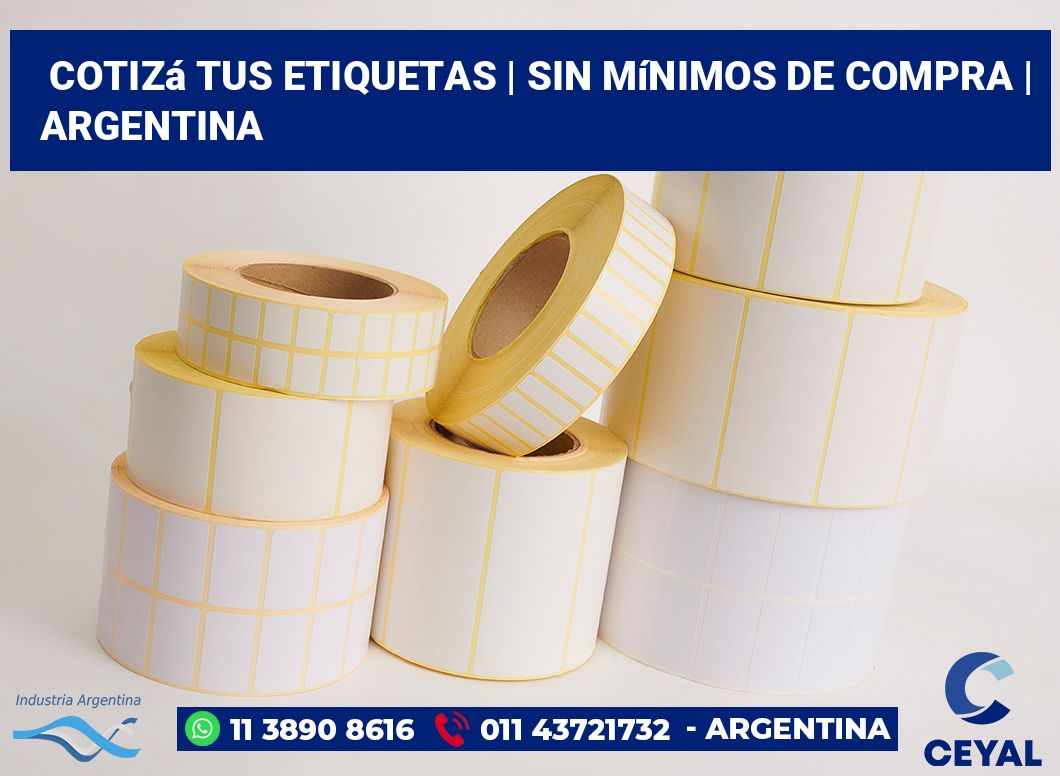 Cotizá tus etiquetas | Sin mínimos de compra | Argentina