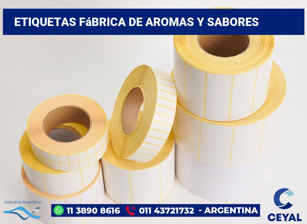 Etiquetas Fábrica de aromas y sabores