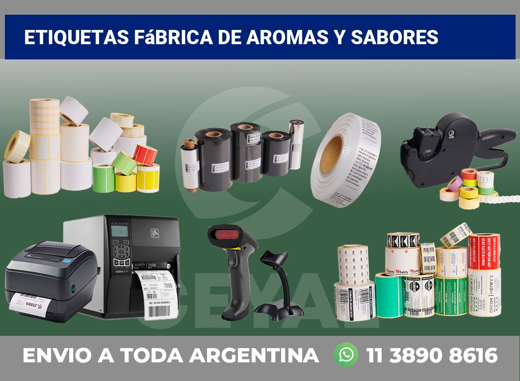 Etiquetas Fábrica de aromas y sabores