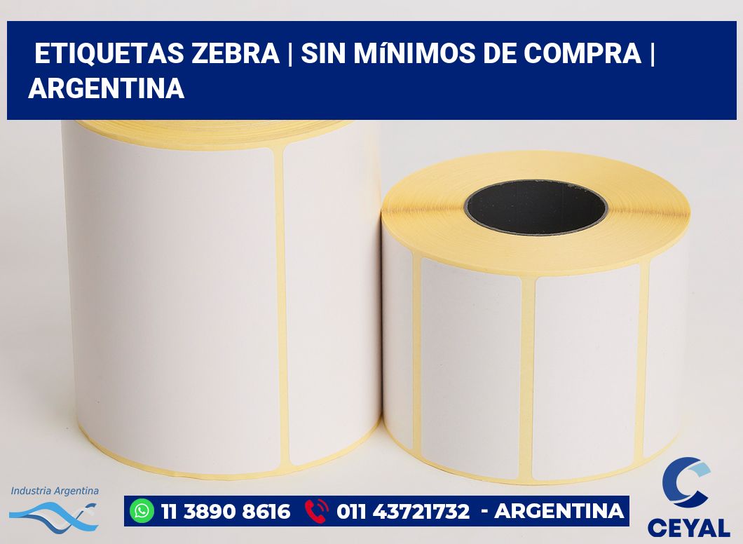 Etiquetas Zebra | Sin mínimos de compra | Argentina