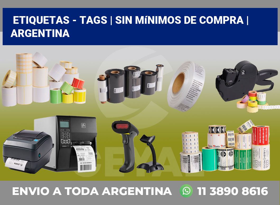 Etiquetas – tags | Sin mínimos de compra | Argentina