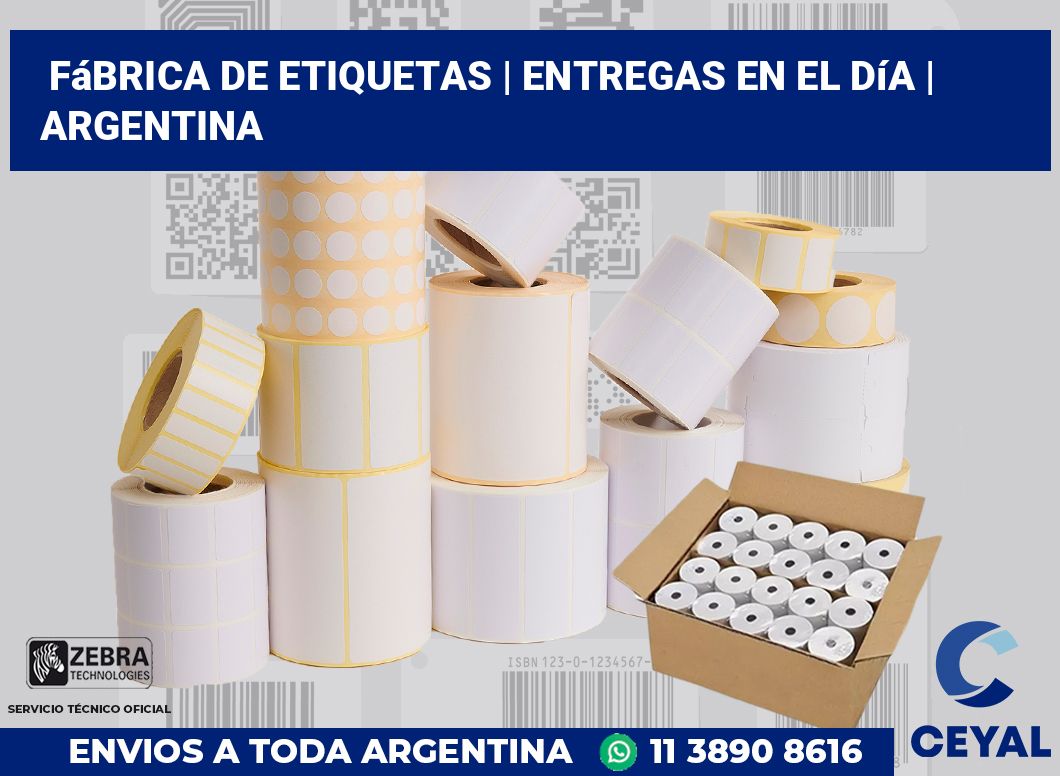 Fábrica de etiquetas | Entregas en el día | Argentina