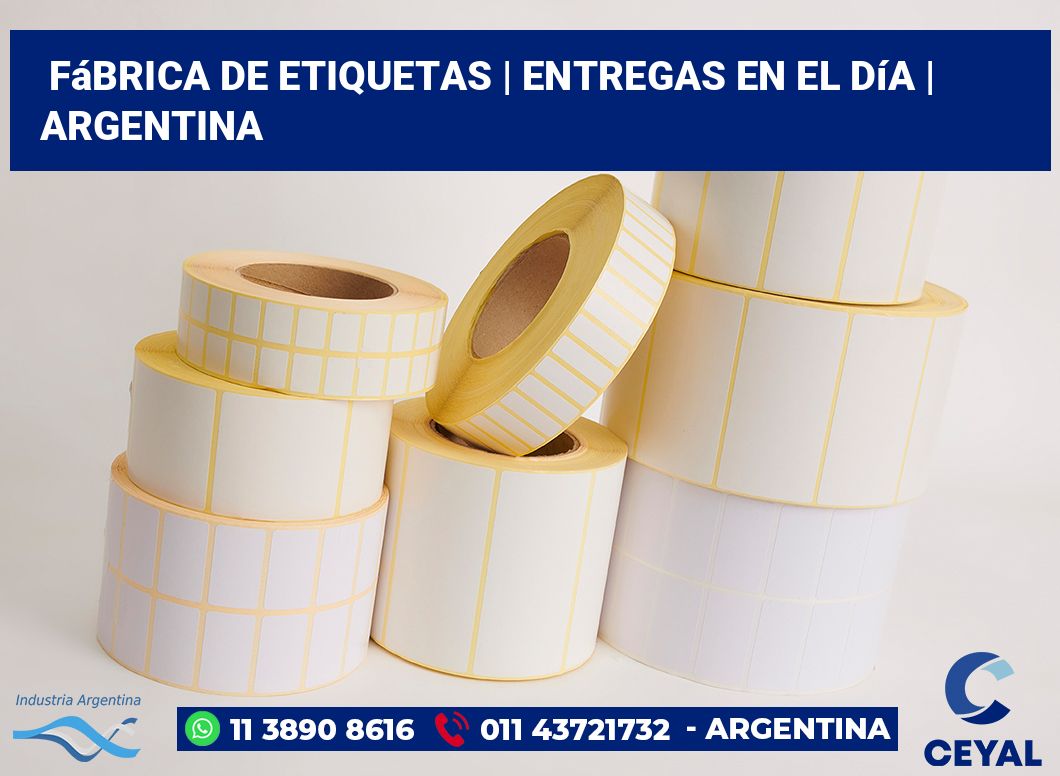 Fábrica de etiquetas | Entregas en el día | Argentina