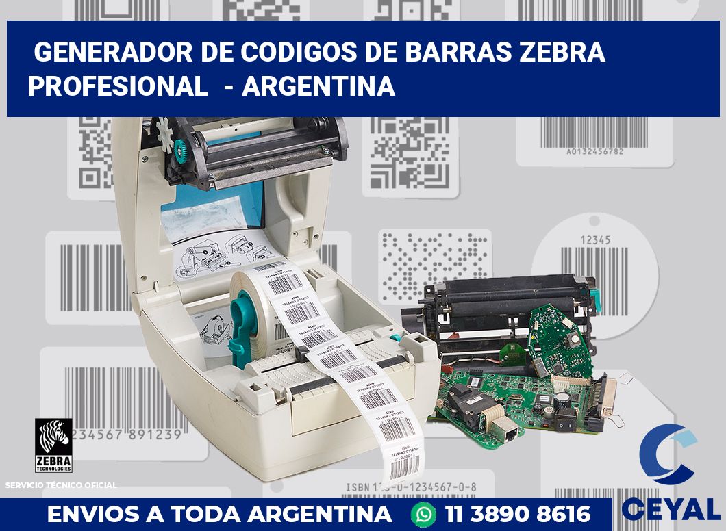 Generador de codigos de barras zebra profesional - Argentina