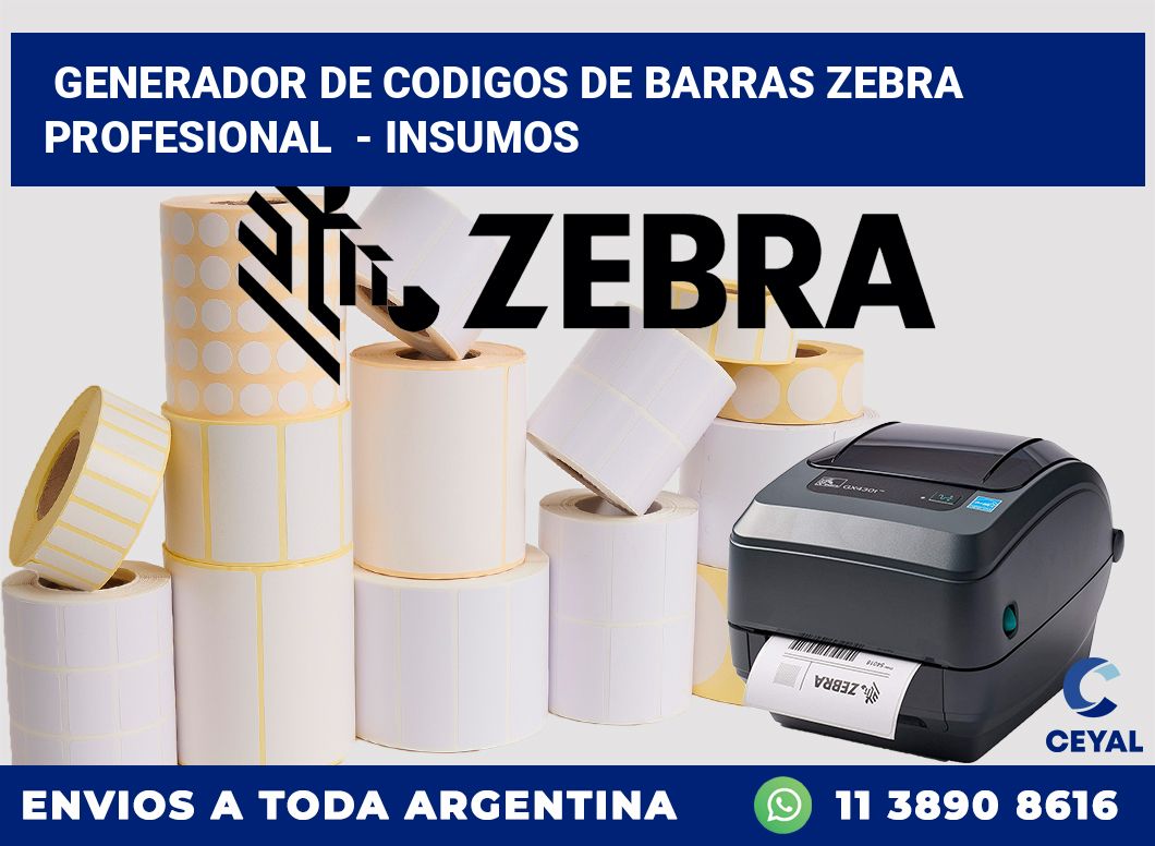 Generador de codigos de barras zebra profesional  – Insumos