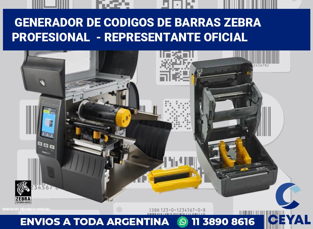 Generador de codigos de barras zebra profesional - Representante oficial