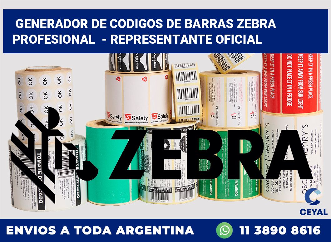 Generador de codigos de barras zebra profesional  – Representante oficial