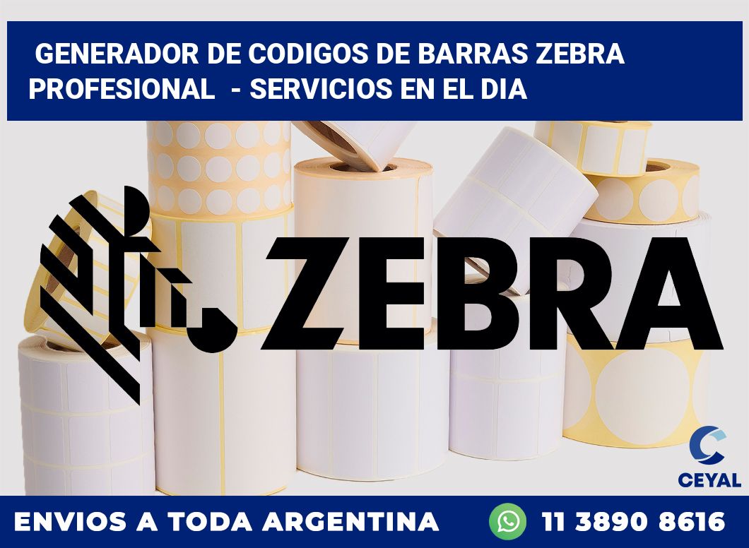 Generador de codigos de barras zebra profesional  – Servicios en el dia