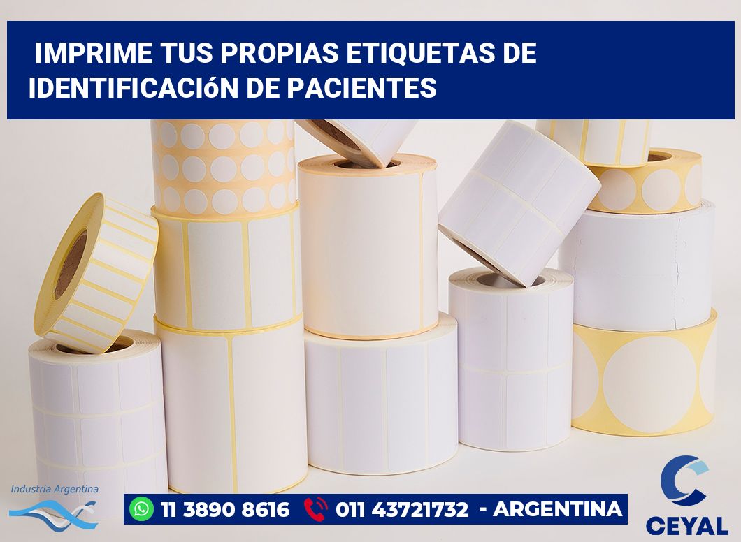 Imprime tus Propias Etiquetas de Identificación de Pacientes