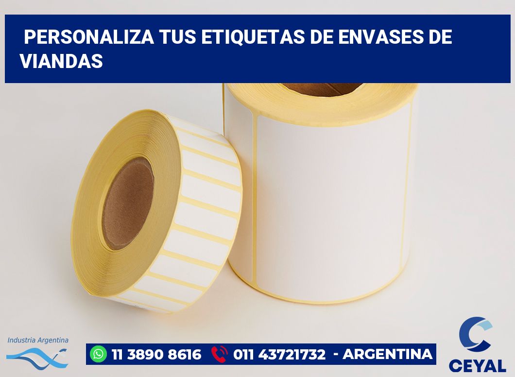 Personaliza tus Etiquetas de Envases de Viandas