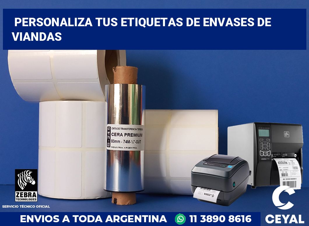 Personaliza tus Etiquetas de Envases de Viandas