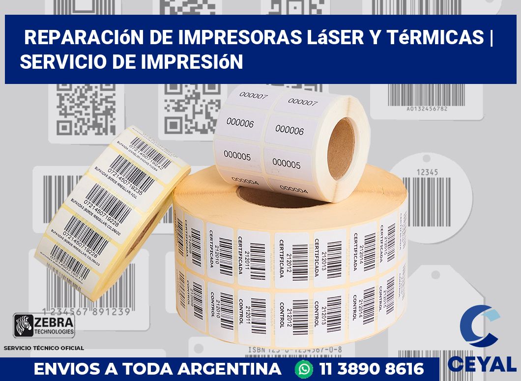 Reparación de impresoras láser y térmicas | Servicio de impresión