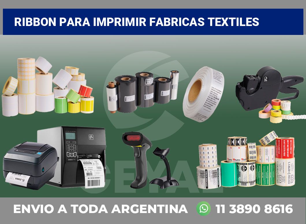 Ribbon para imprimir fabricas textiles