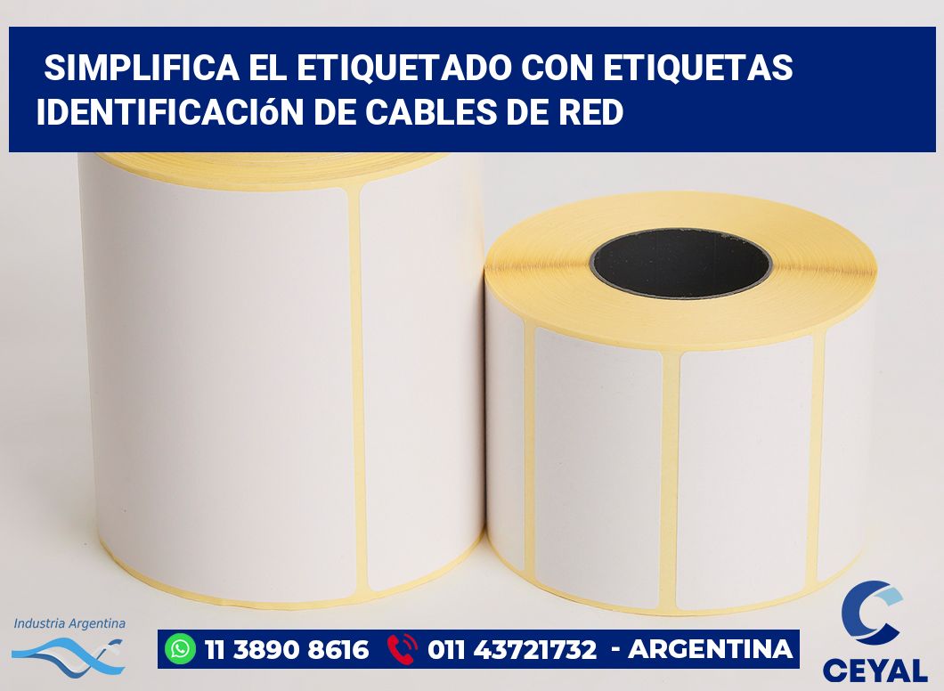 Simplifica el Etiquetado con Etiquetas Identificación de Cables de Red