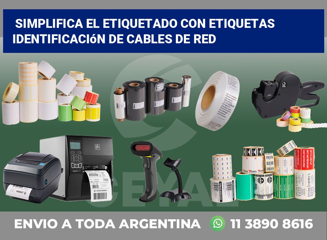 Simplifica el Etiquetado con Etiquetas Identificación de Cables de Red