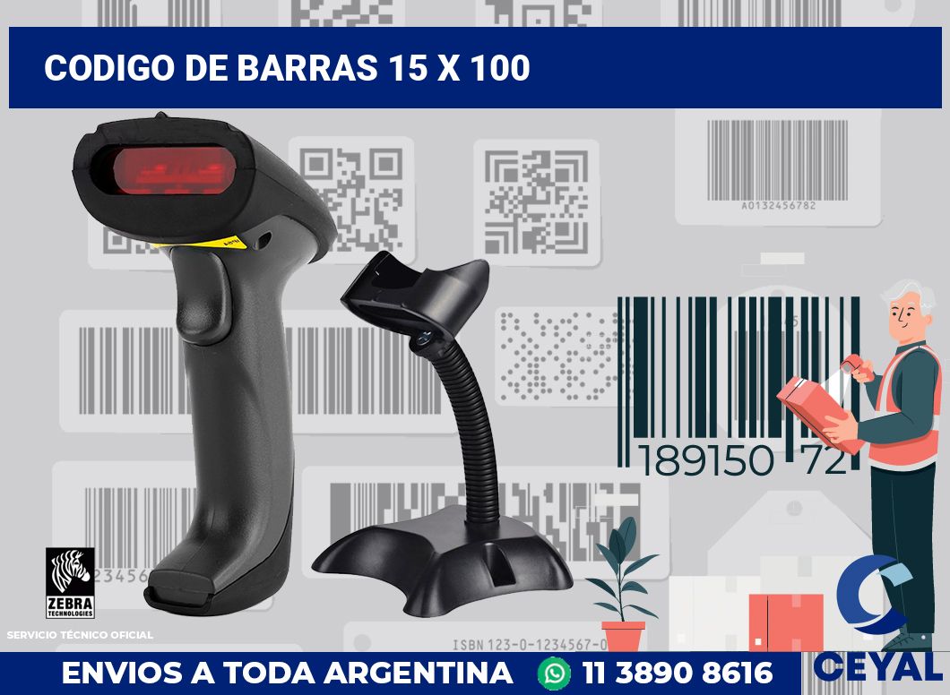 codigo de barras 15 x 100