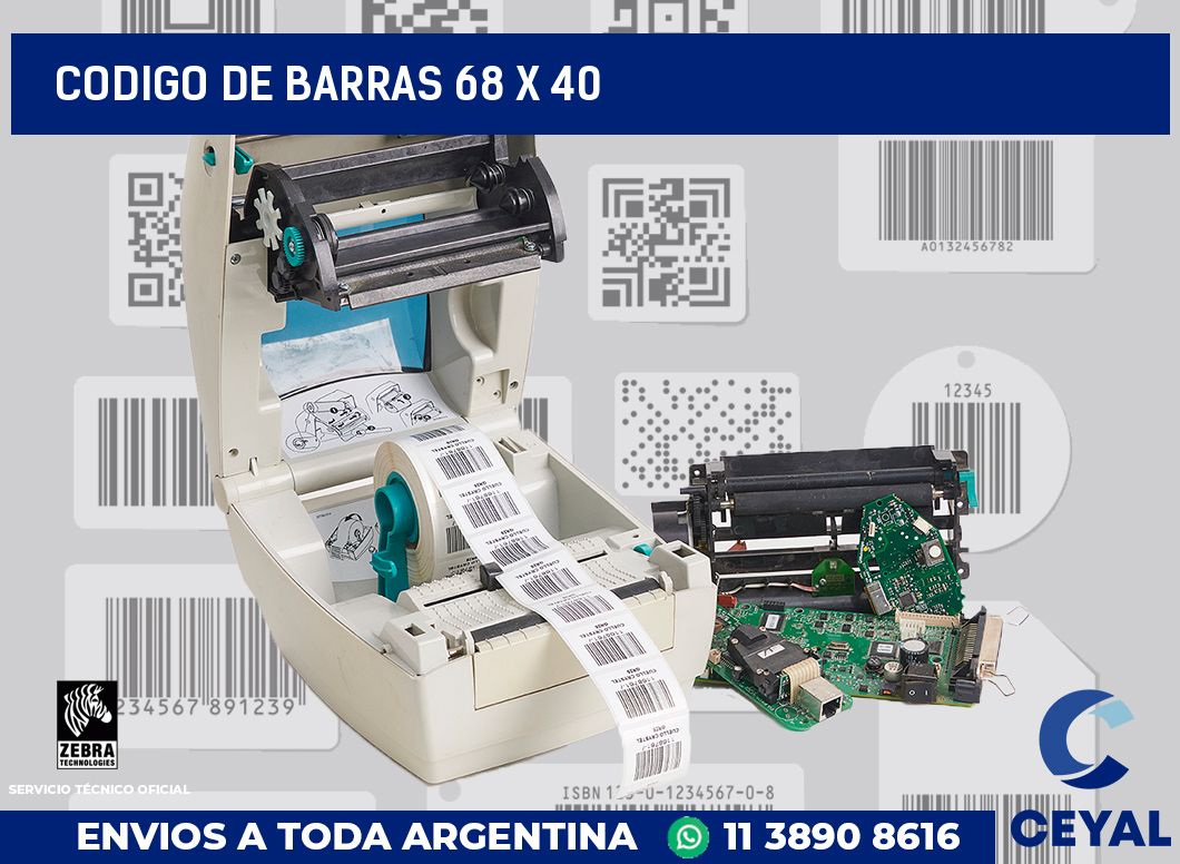 codigo de barras 68 x 40