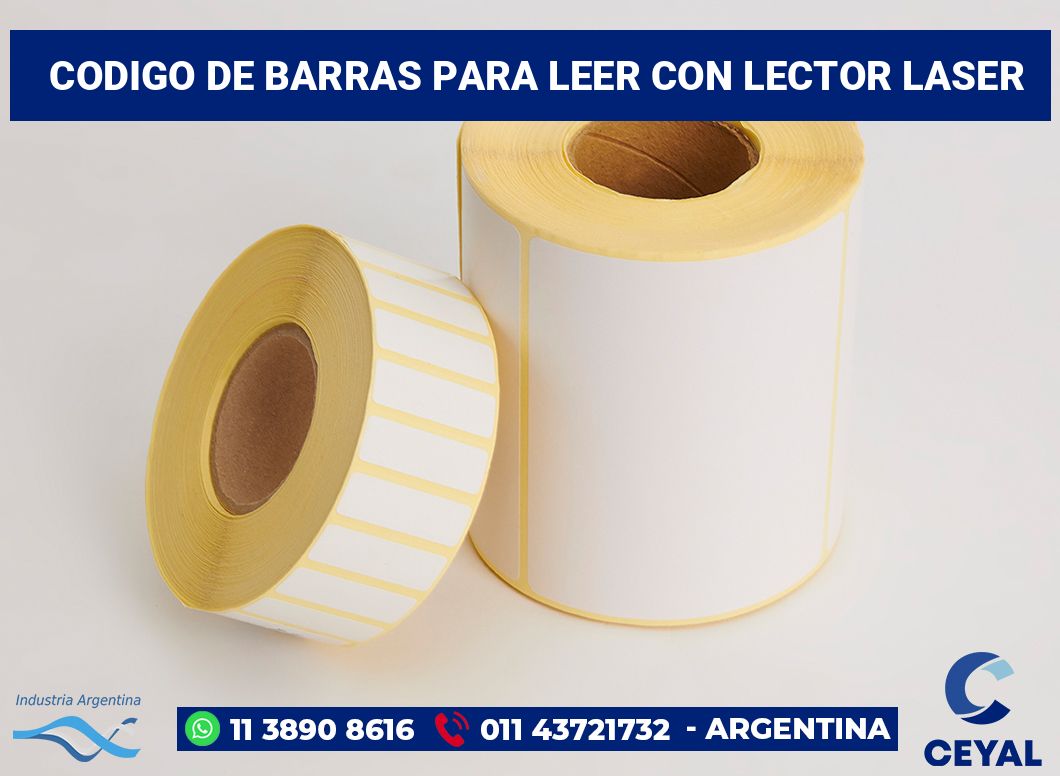 codigo de barras para leer con lector laser
