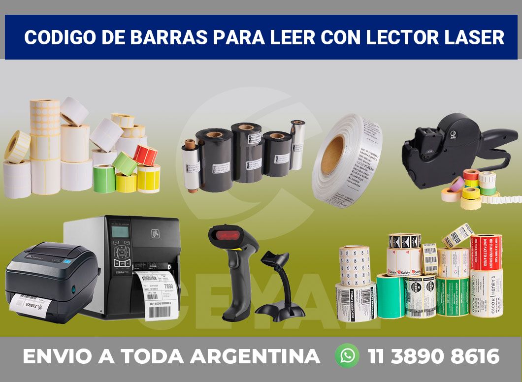 codigo de barras para leer con lector laser