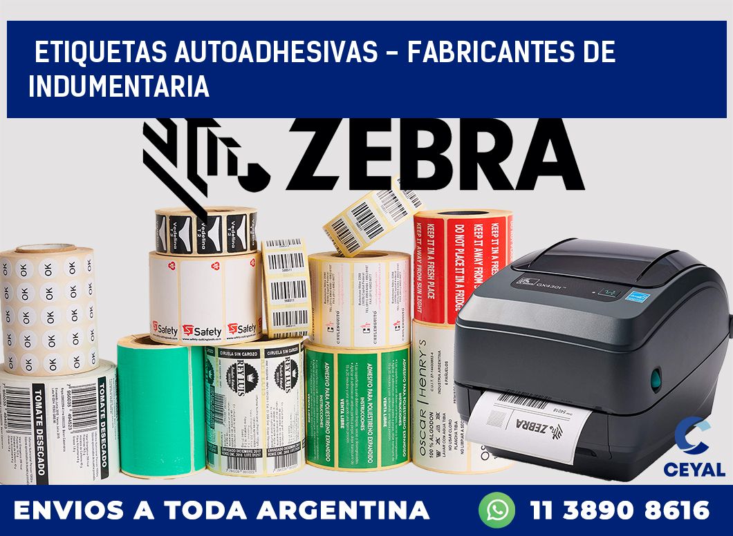 etiquetas autoadhesivas – Fabricantes de indumentaria