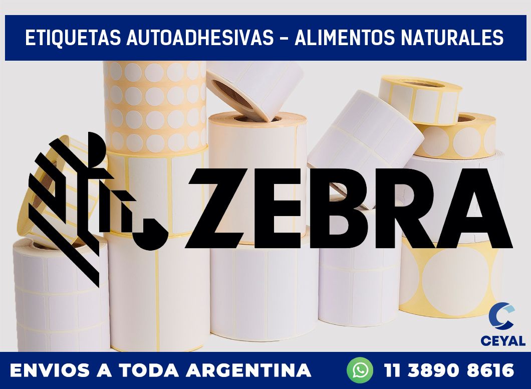 etiquetas autoadhesivas – alimentos naturales
