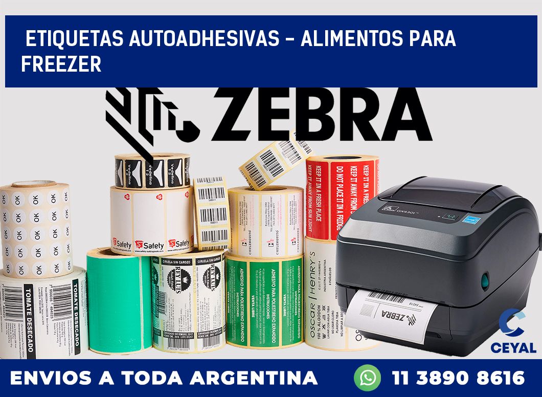 etiquetas autoadhesivas - alimentos para freezer