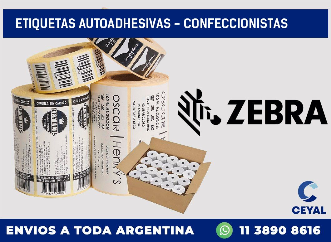 etiquetas autoadhesivas - confeccionistas