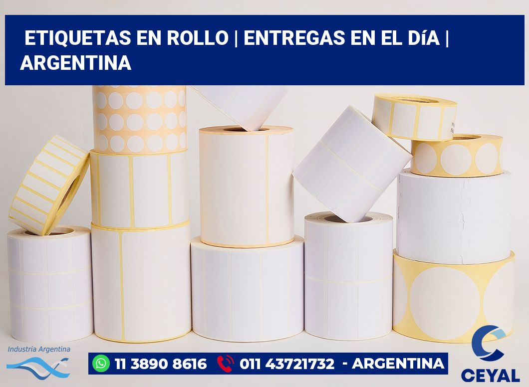 etiquetas en rollo | Entregas en el día | Argentina