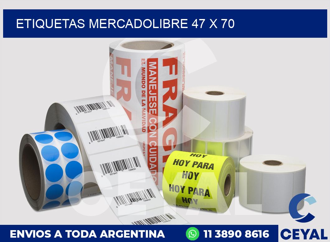 etiquetas mercadolibre 47 x 70