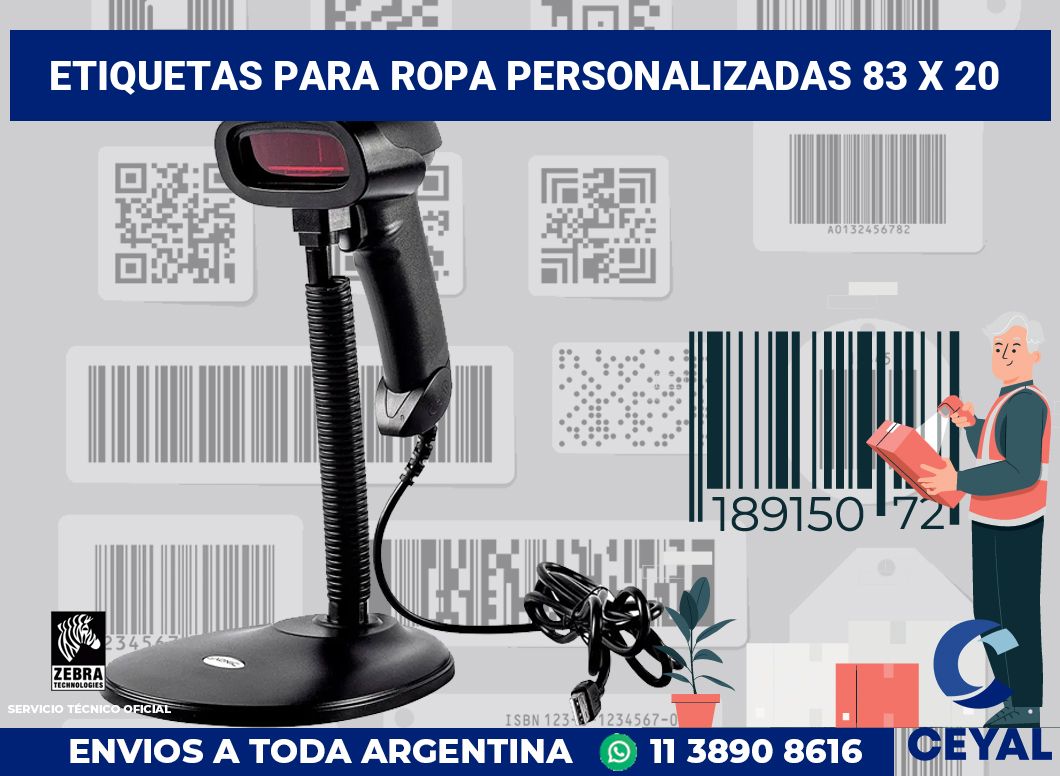 etiquetas para ropa personalizadas 83 x 20