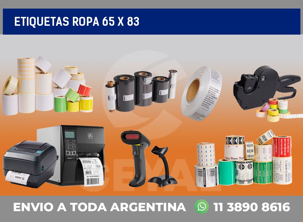 etiquetas ropa 65 x 83