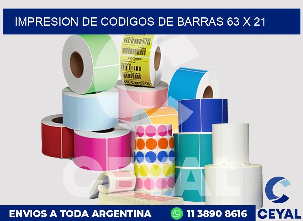 impresion de codigos de barras 63 x 21