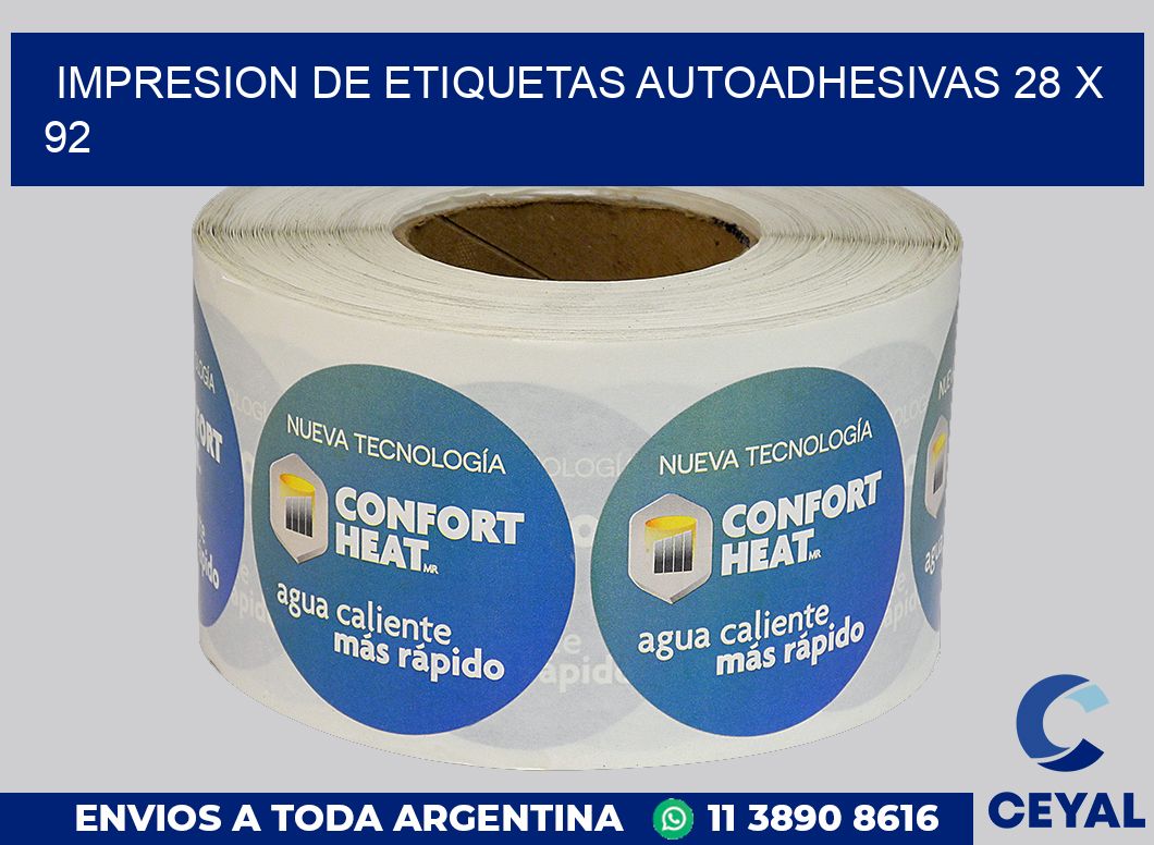 impresion de etiquetas autoadhesivas 28 x 92