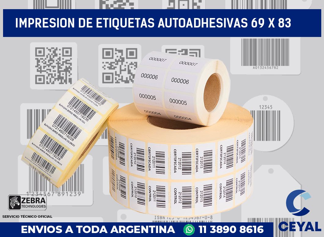 impresion de etiquetas autoadhesivas 69 x 83