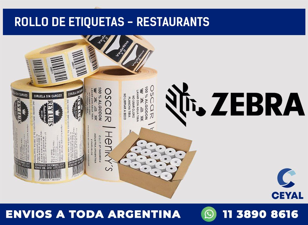 rollo de etiquetas - Restaurants