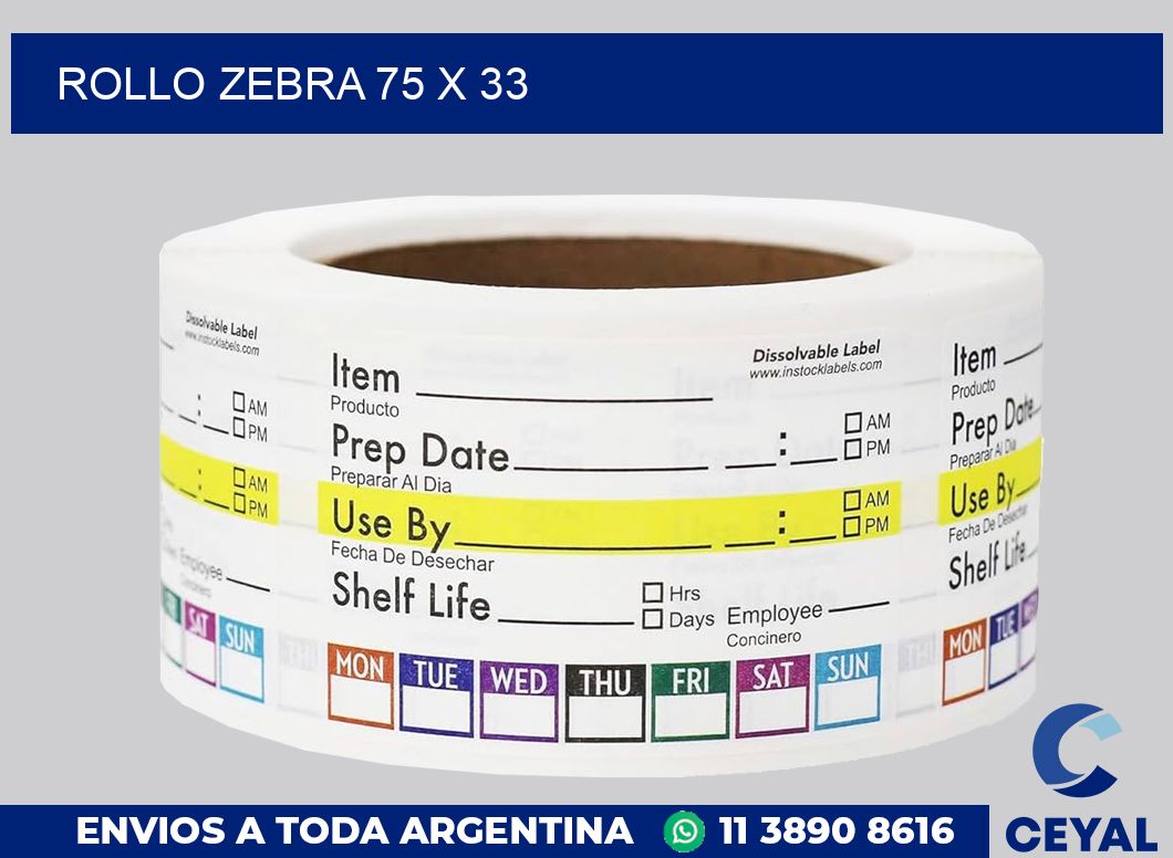 rollo zebra 75 x 33