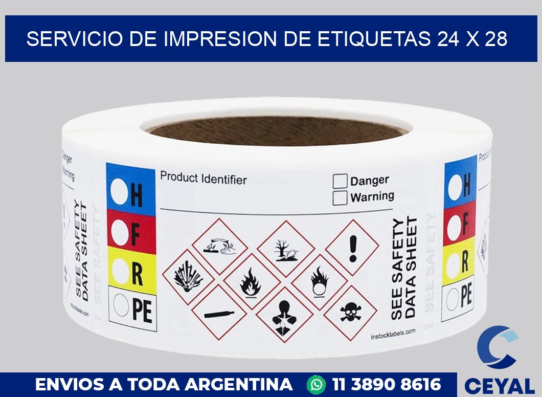 servicio de impresion de etiquetas 24 x 28